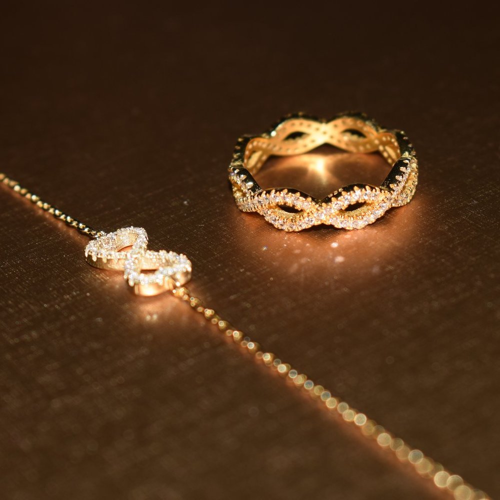 Set for $25 Sterling Silver Ring + Bracelet